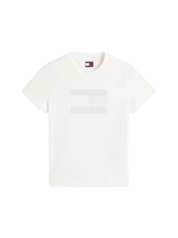 Tommy Hilfiger T-shirt Donna Mod. DW0DW22562 OK9 Panna
