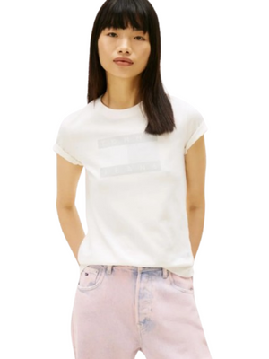 Tommy Hilfiger T-shirt Donna Mod. DW0DW22562 OK9 Panna