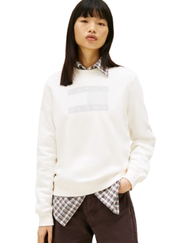 Tommy Hilfiger Felpa G Donna Mod. DW0DW22564 OK9 Panna