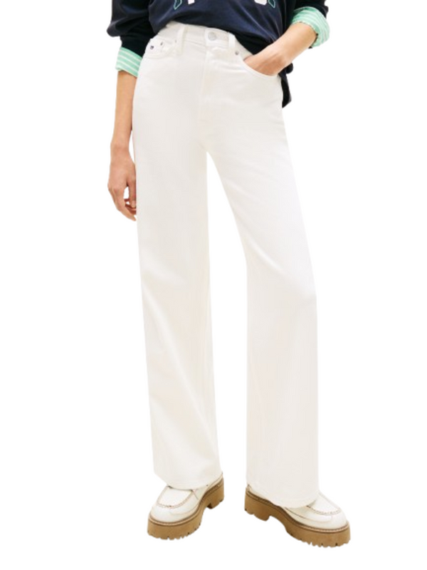 Tommy Hilfiger Pantalone 5 Tasche Donna Mod. DW0DW22648 1D0 Bianco