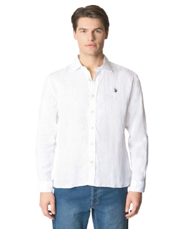U.S. Polo Asssn. Camicia m/l Uomo Mod. 104011 191 100 Bianco