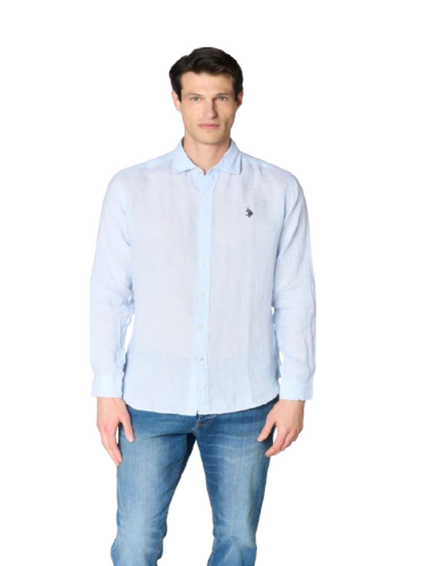U.S. Polo Asssn. Camicia m/l Uomo Mod. 104011 191 130 Celeste