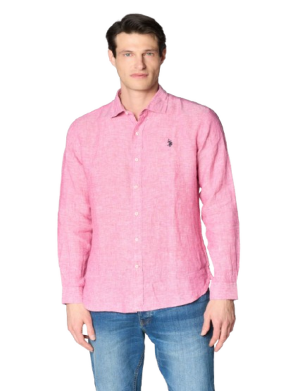 U.S. Polo Asssn. Camicia m/l Uomo Mod. 104011 191 150 CORAL