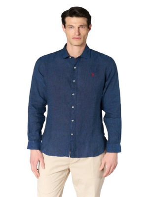 U.S. Polo Asssn. Camicia m/l Uomo Mod. 104011 191 170 Blu