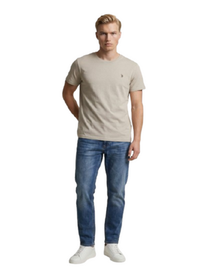 U.S. Polo Asssn. T-shirt Uomo Mod. 154094 148GOM-FLOU 128 Sabbia