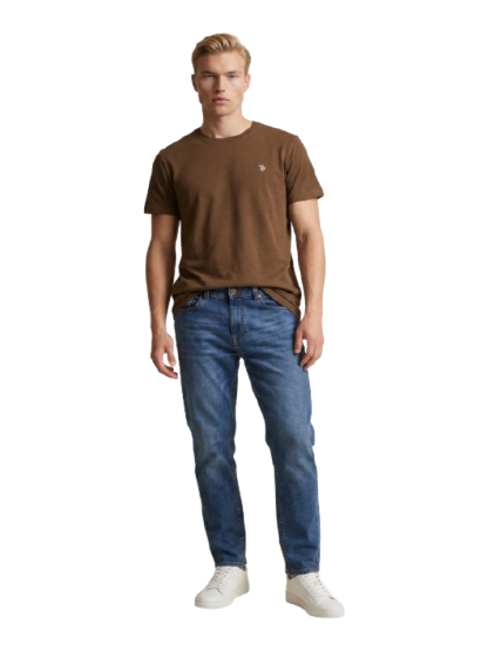 U.S. Polo Asssn. T-shirt Uomo Mod. 154094 148GOM-FLOU 166 CACAO