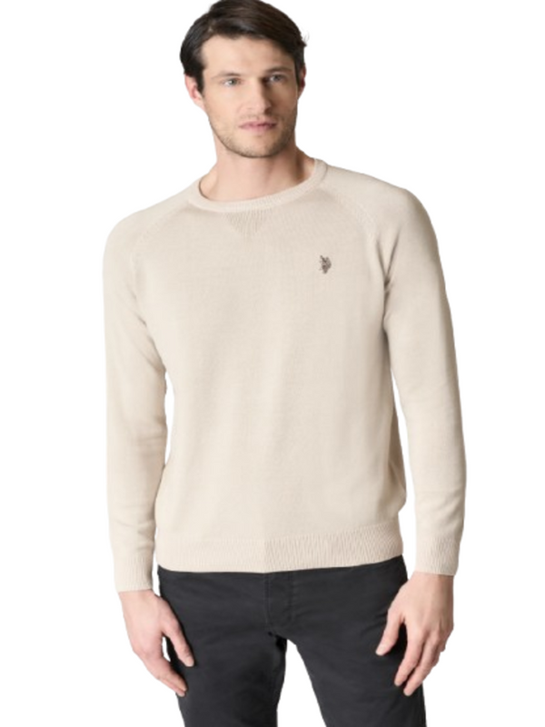 U.S. Polo Asssn. Maglione Girocollo Uomo Mod. 173008 185 428 Beige