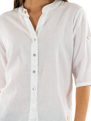 Yes Zee Camicia Minica Corta Donna Mod. C231 YZ00 0101 Bianco