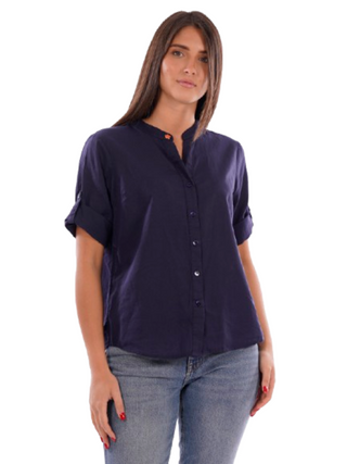Yes Zee Camicia m/c Donna Mod. C231 YZ00 710 Blu