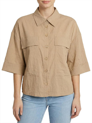 Yes Zee Camicia Manica Corta Donna Mod. G210 EV00 0298 Tortora