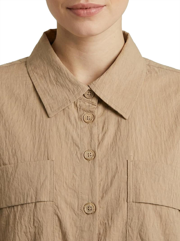 Yes Zee Camicia Manica Corta Donna Mod. G210 EV00 0298 Tortora