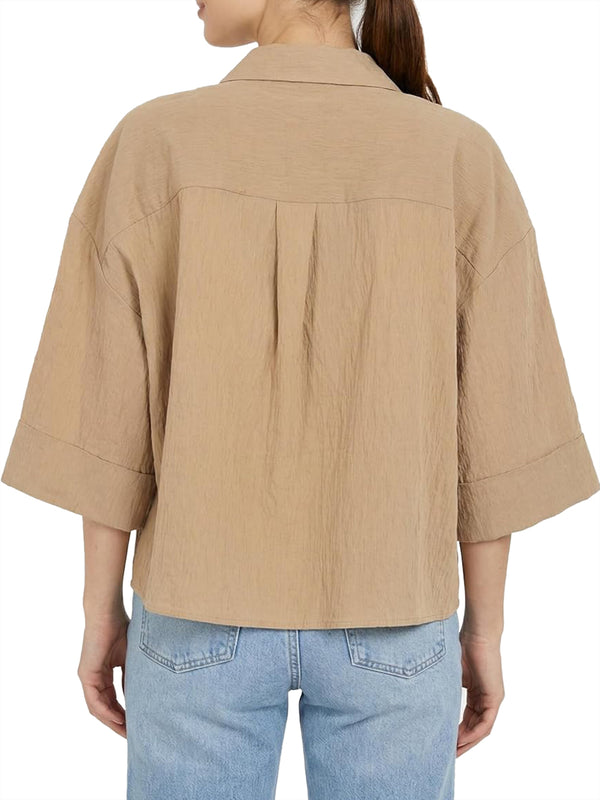 Yes Zee Camicia Manica Corta Donna Mod. G210 EV00 0298 Tortora