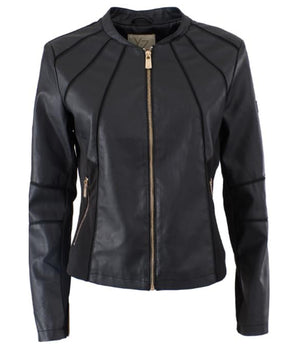 Yes Zee Giubbotto pelle Donna Mod. J405 G100 0801 Nero