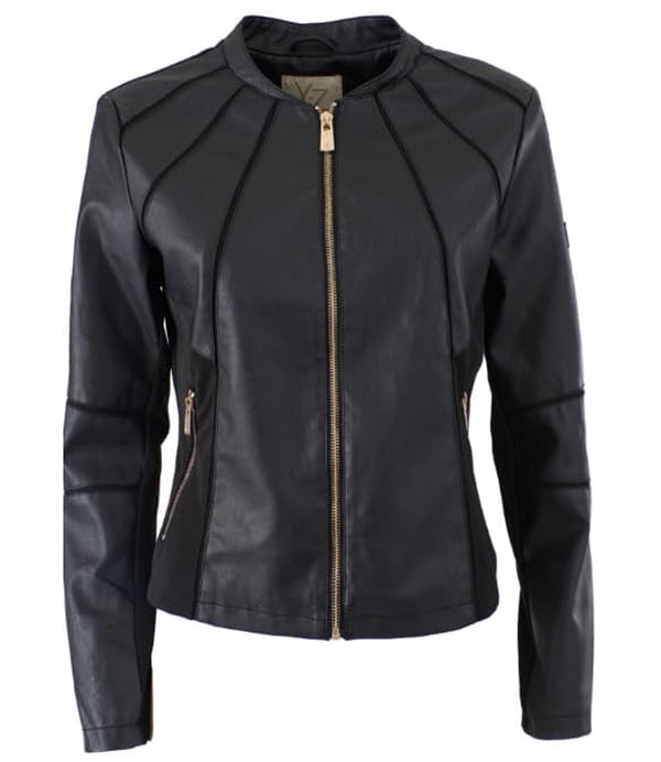 Yes Zee Giubbotto pelle Donna Mod. J405 G100 0801 Nero