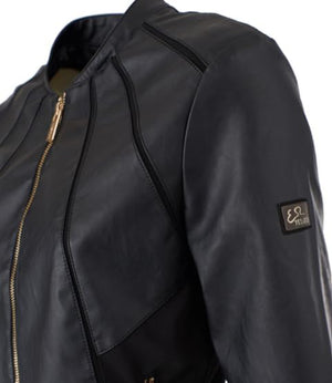 Yes Zee Giubbotto pelle Donna Mod. J405 G100 0801 Nero