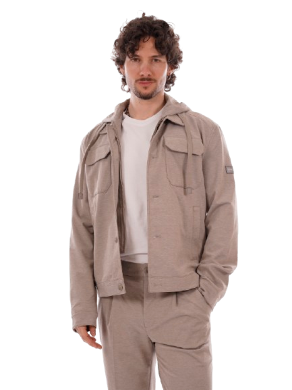 Yes Zee Giubbotto corto Uomo Mod. J510 KU00 290 Tortora