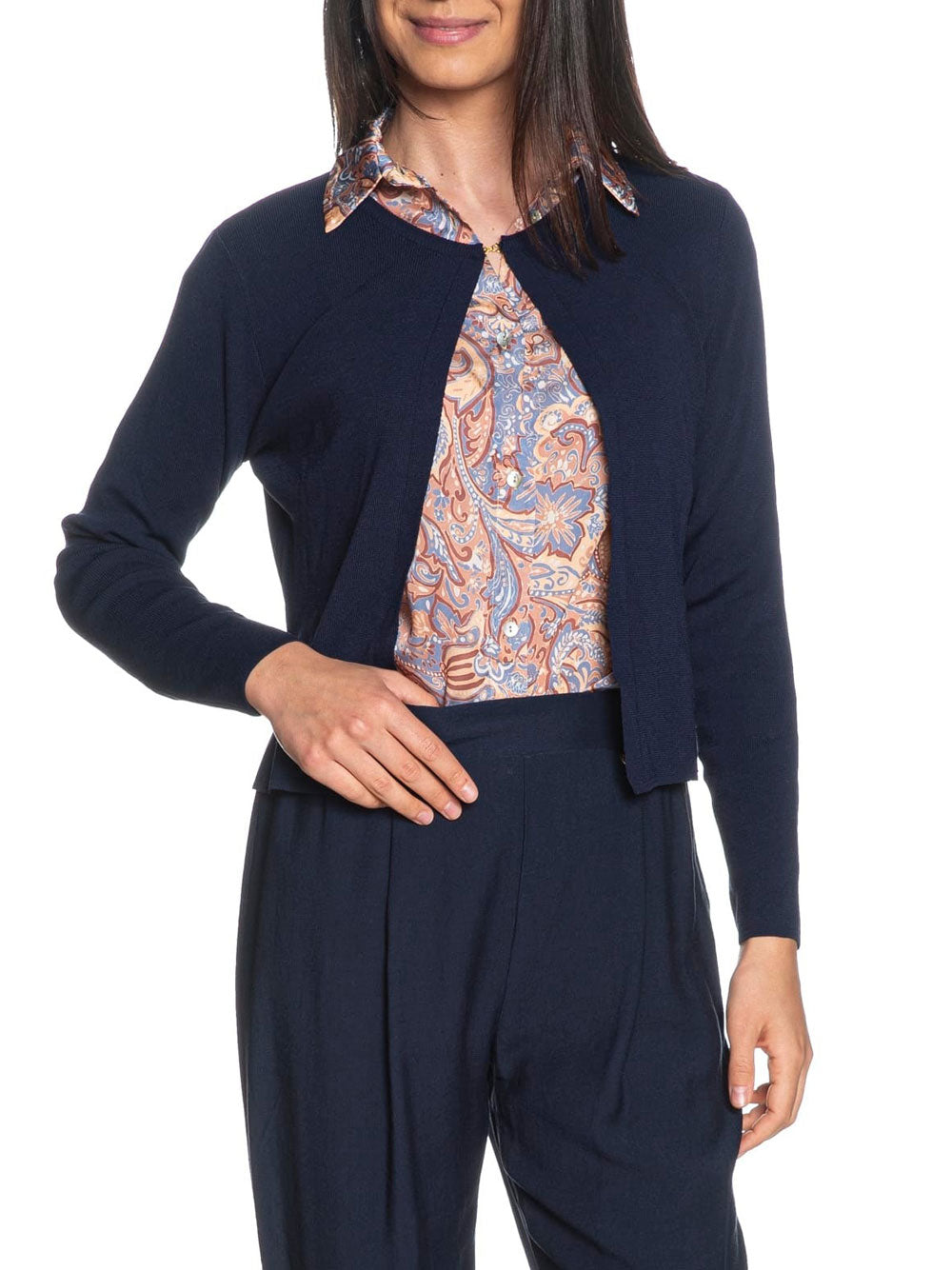 Yes Zee Cardigan Donna Mod. M416 LG00 713 Blu