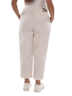Yes Zee Pantalone Donna Mod. P394 WV00 107 Bianco