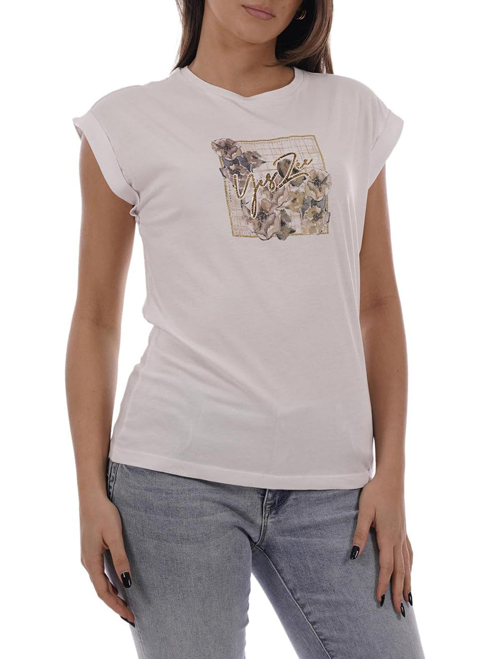 Yes Zee T-shirt Donna Mod. T215 SG00 0127 Bianco