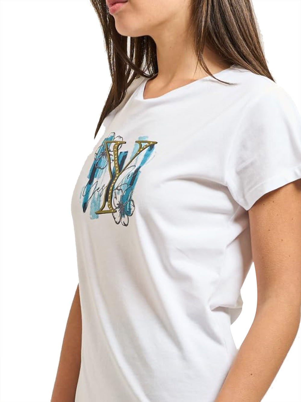 Yes Zee T-shirt Donna Mod. T222 T901 0127 Bianco