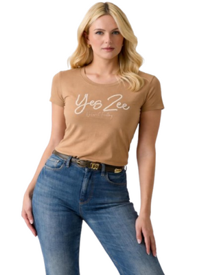 Yes Zee T-shirt Donna Mod. T257 TQ00 0298 Fango