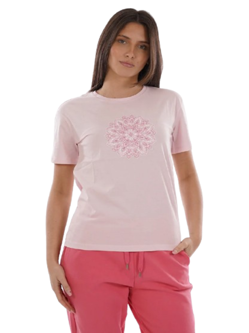 Yes Zee T-shirt Donna Mod. T258 T900 0425 Rosa