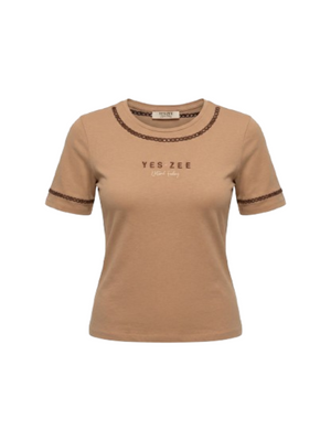 Yes Zee T-shirt Donna Mod. T265 TQ00 0298 Fango