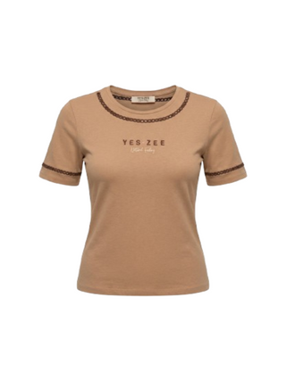 Yes Zee T-shirt Donna Mod. T265 TQ00 0298 Fango