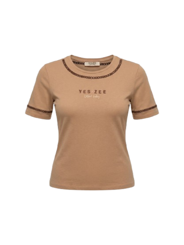 Yes Zee T-shirt Donna Mod. T265 TQ00 0298 Fango