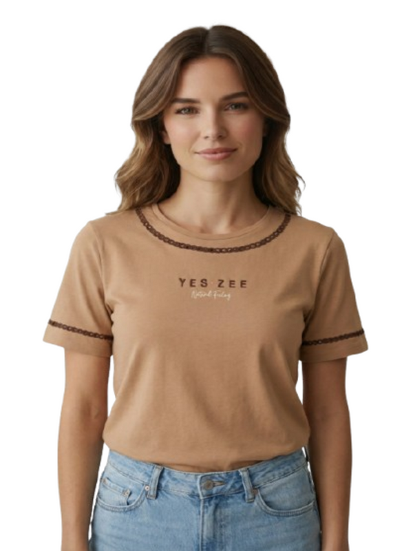 Yes Zee T-shirt Donna Mod. T265 TQ00 0298 Fango
