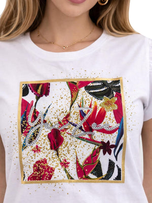 Yes Zee T-shirt Donna Mod. T269 S100 2101 Bianco