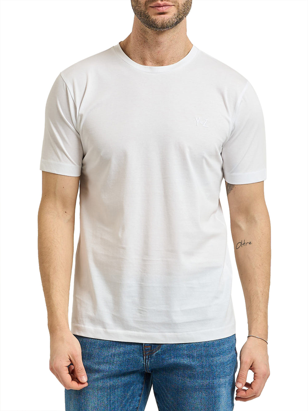 Yes Zee T-shirt Uomo Mod. T717 MH00 0101 Bianco