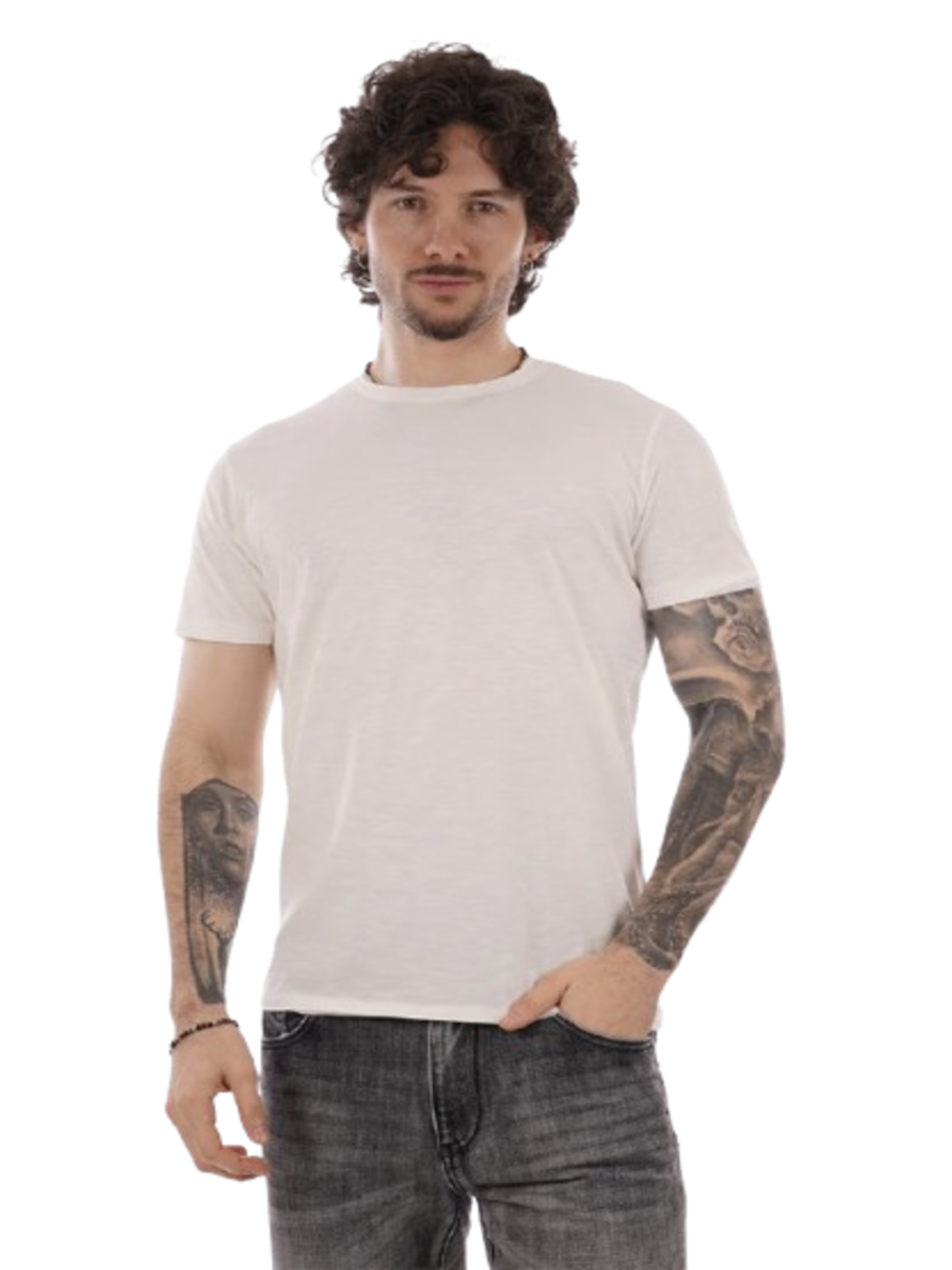Yes Zee T-shirt Uomo Mod. T722 TL00 107 Bianco