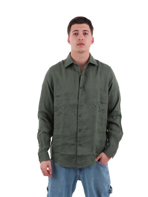 YOS Camicia m/l Uomo Mod. 9432900 LINO-FRANCIA 331 Sottobosco