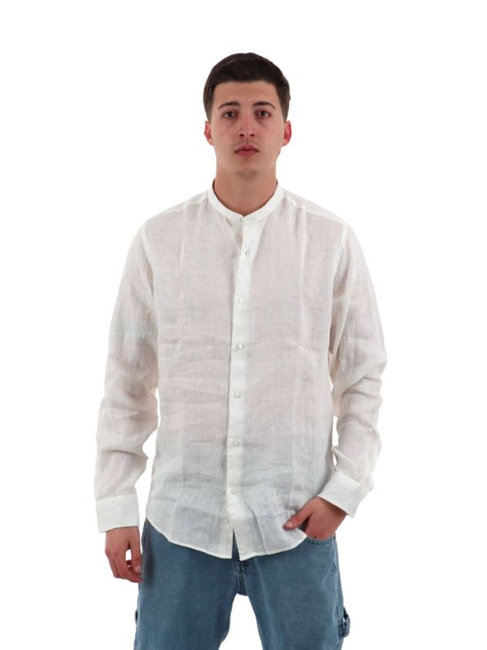 YOS Camicia m/l Uomo Mod. 9434900 LINO-COREANO 100 WHITE