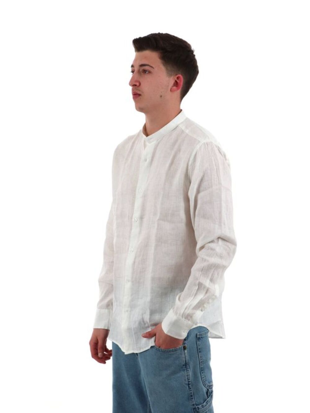 YOS Camicia m/l Uomo Mod. 9434900 LINO-COREANO 100 WHITE