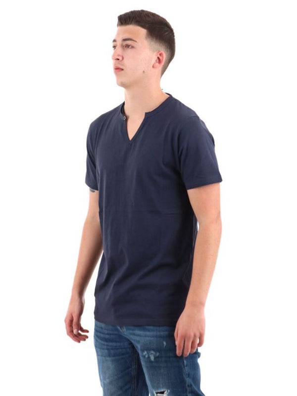 YOS T-shirt Uomo Mod. TS003028 SERAF-V NAVY NAVY