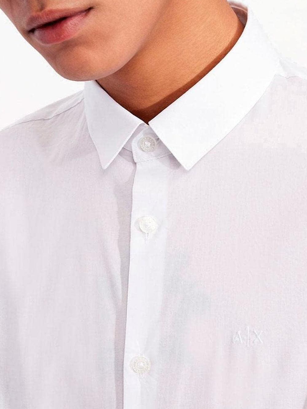 A|X Armani Exchange Camicia m/l Uomo Mod. 8NZC31 ZN28Z 1100 Bianco