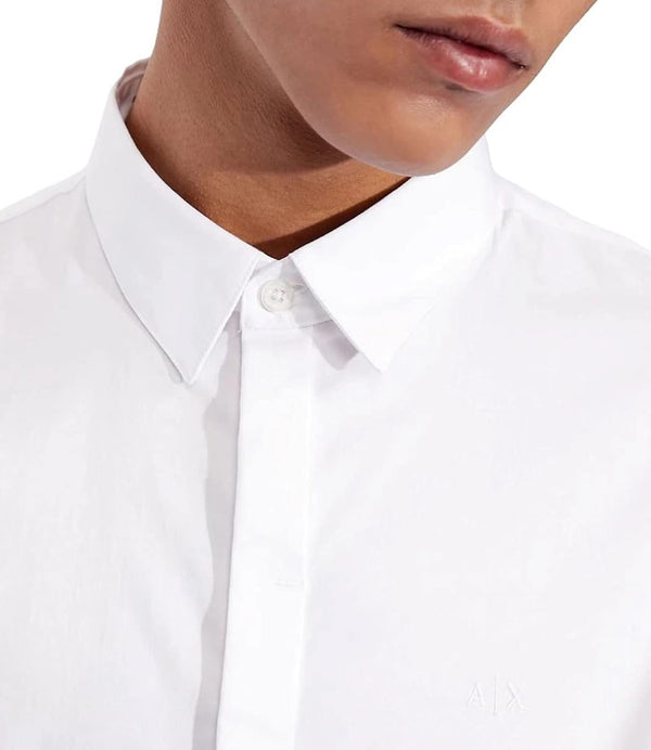A|X Armani Exchange Camicia m/l Uomo Mod. 8NZCBD ZN10Z 0113 Bianco