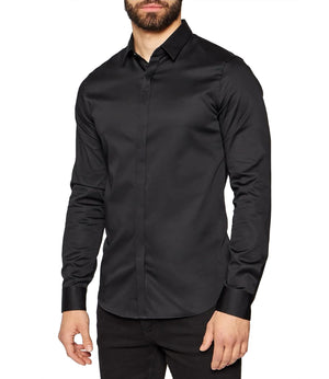A|X Armani Exchange Camicia m/l Uomo Mod. 8NZCBD ZN10Z 1200 Nero