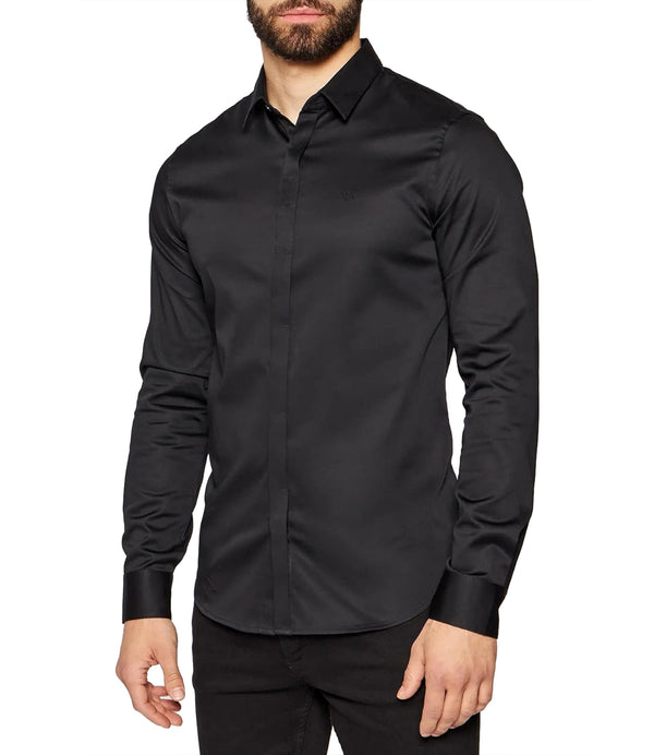 A|X Armani Exchange Camicia m/l Uomo Mod. 8NZCBD ZN10Z 1200 Nero