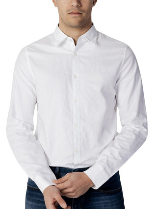 A|X Armani Exchange Camicia m/l Uomo Mod. 8NZCGB Z8ANZ 0130 Bianco