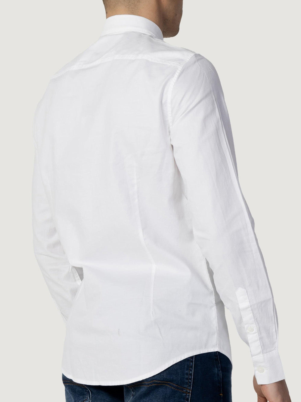 A|X Armani Exchange Camicia m/l Uomo Mod. 8NZCGB Z8ANZ 0130 Bianco