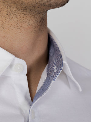 A|X Armani Exchange Camicia m/l Uomo Mod. 8NZCGB Z8ANZ 0130 Bianco