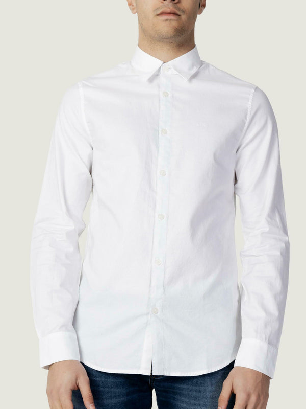 A|X Armani Exchange Camicia m/l Uomo Mod. 8NZCGB Z8ANZ 0130 Bianco