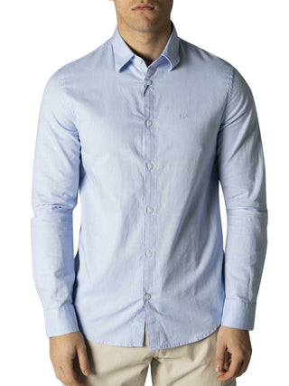 A|X Armani Exchange Camicia m/l Uomo Mod. 8NZCGB Z8ANZ 0536 Celeste