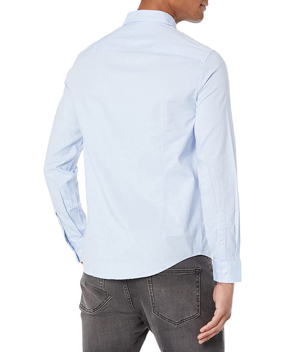 A|X Armani Exchange Camicia m/l Uomo Mod. 8NZCGB Z8ANZ 0536 Celeste