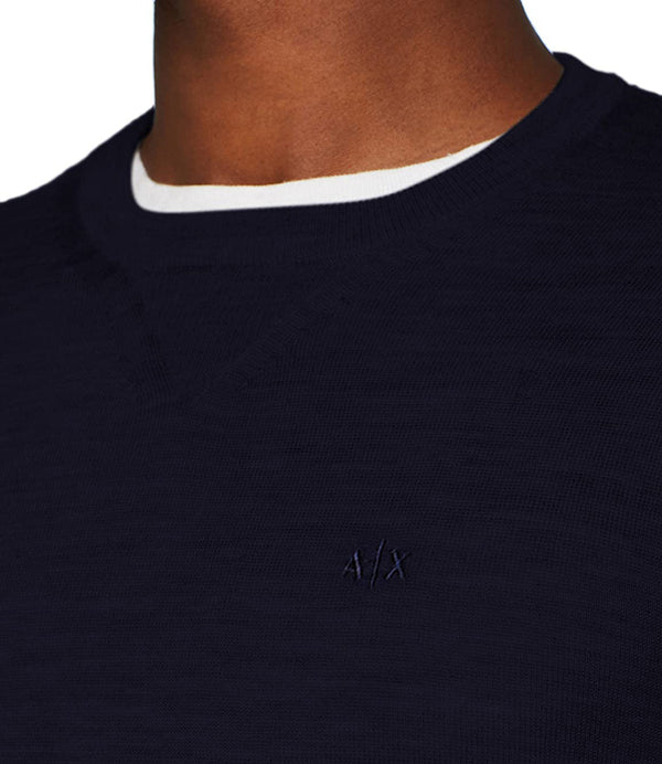 A|X Armani Exchange Maglione Girocollo Uomo Mod. 8NZM3A ZM8AZ 1510 Blu