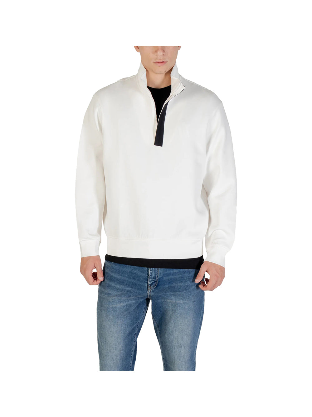 A|X Armani Exchange Felpa Zip Uomo Mod. XM001295 AF10818 U0009 Panna