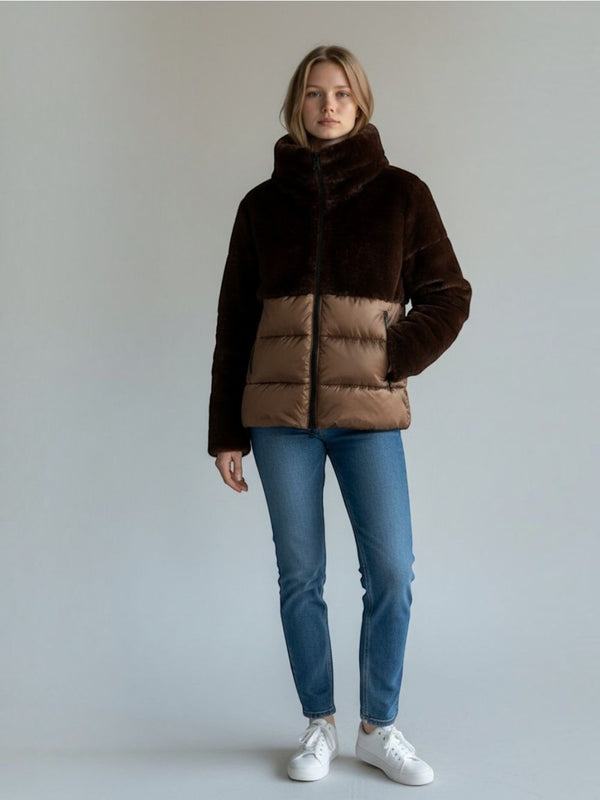Blauer Giubbotto corto Donna Mod. BLDC02304FANEVIL 7685 30B Moro